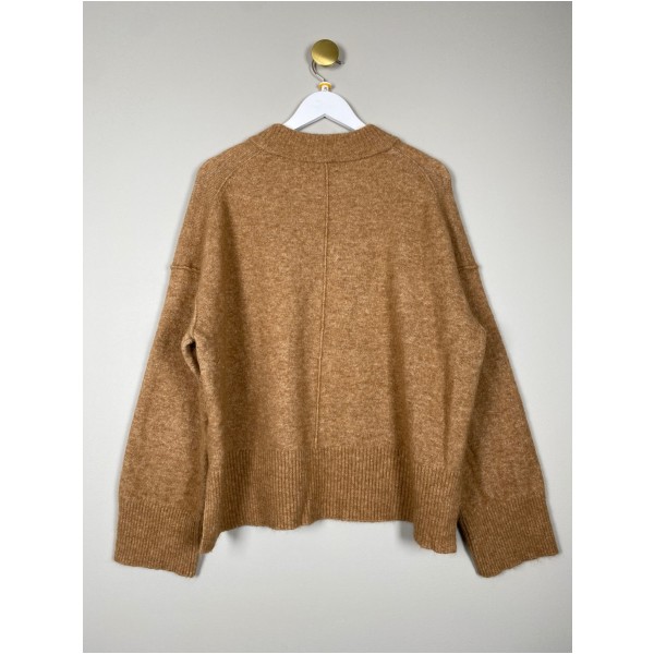 Day Birger et Mikkelsen str. XL <br/> camelfarvet strik - Billede 3