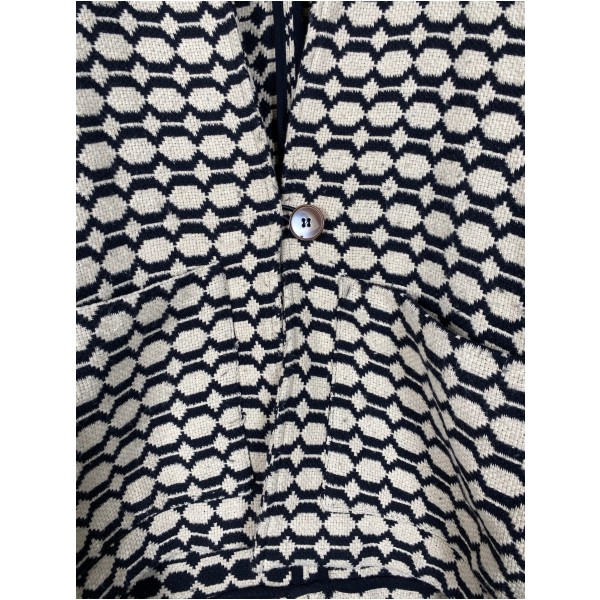 Gossia str. L/XL <br/> sort og råhvid jakke - Billede 2