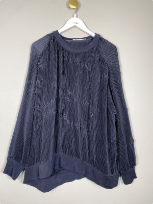 Rabens Saloner str. M/L <br/> sort bluse