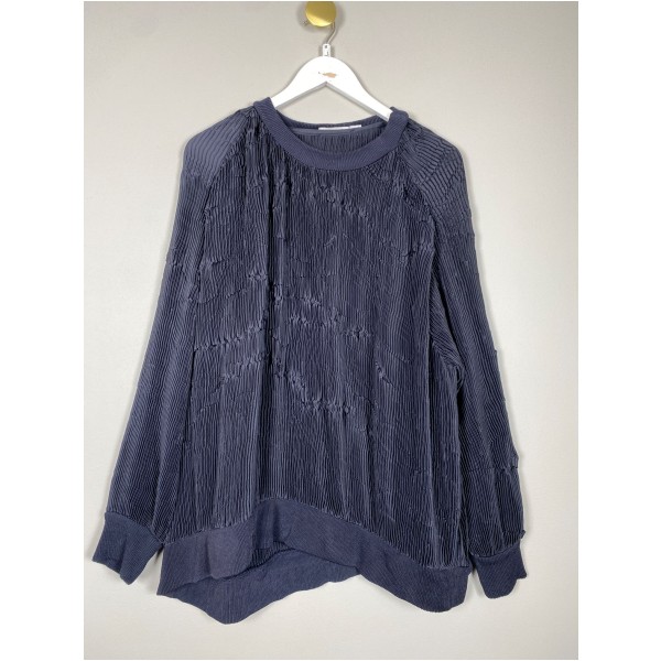 Rabens Saloner str. M/L <br/> sort bluse