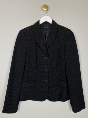 Pret a Porter str. 36 <br/> sort blazer med små prikker