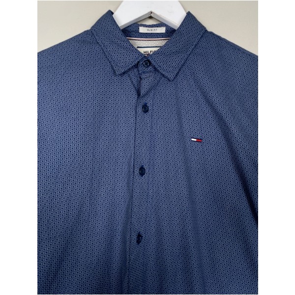 Tommy Hilfiger str. S <br/> blå skjorte med mønster - Billede 2