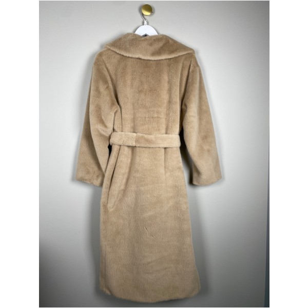 Notes du Nord str. M/L <br/> lang beige frakke - Billede 3