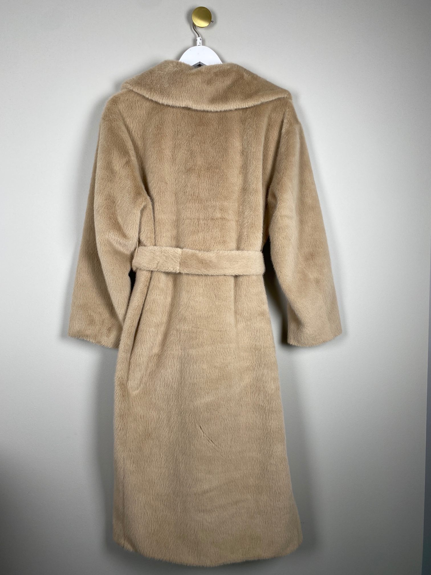 Notes du Nord str. M/L <br/> lang beige frakke - Billede 3