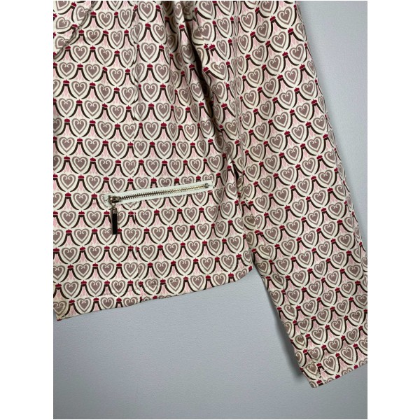Sao Paulo str. 40/42 <br/> kort blazer med hjertemønster - Billede 2