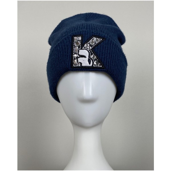 Karl Lagerfeldt str. onesize <br/> blå strikhue