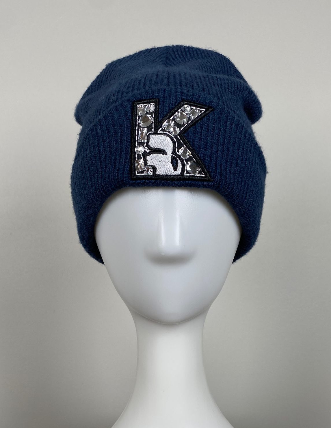Karl Lagerfeldt str. onesize <br/> blå strikhue