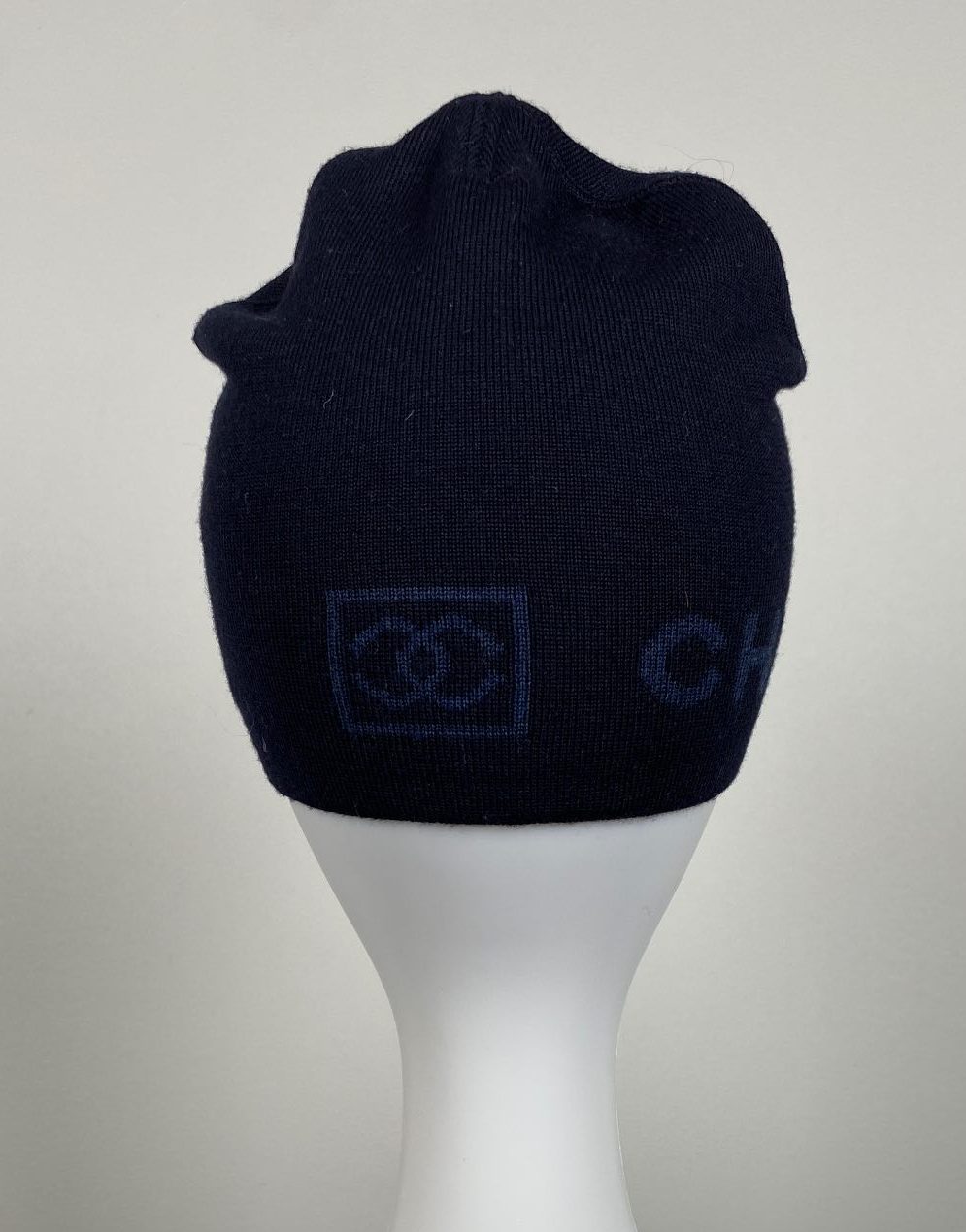 Chanel str. onesize <br/> sort hue med logo - Billede 5