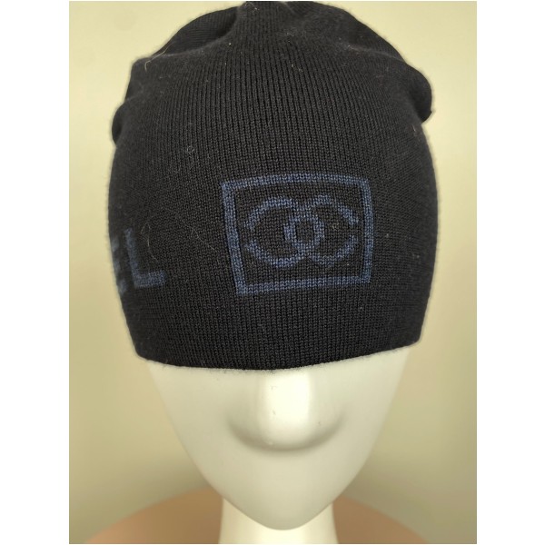 Chanel str. onesize <br/> sort hue med logo - Billede 4