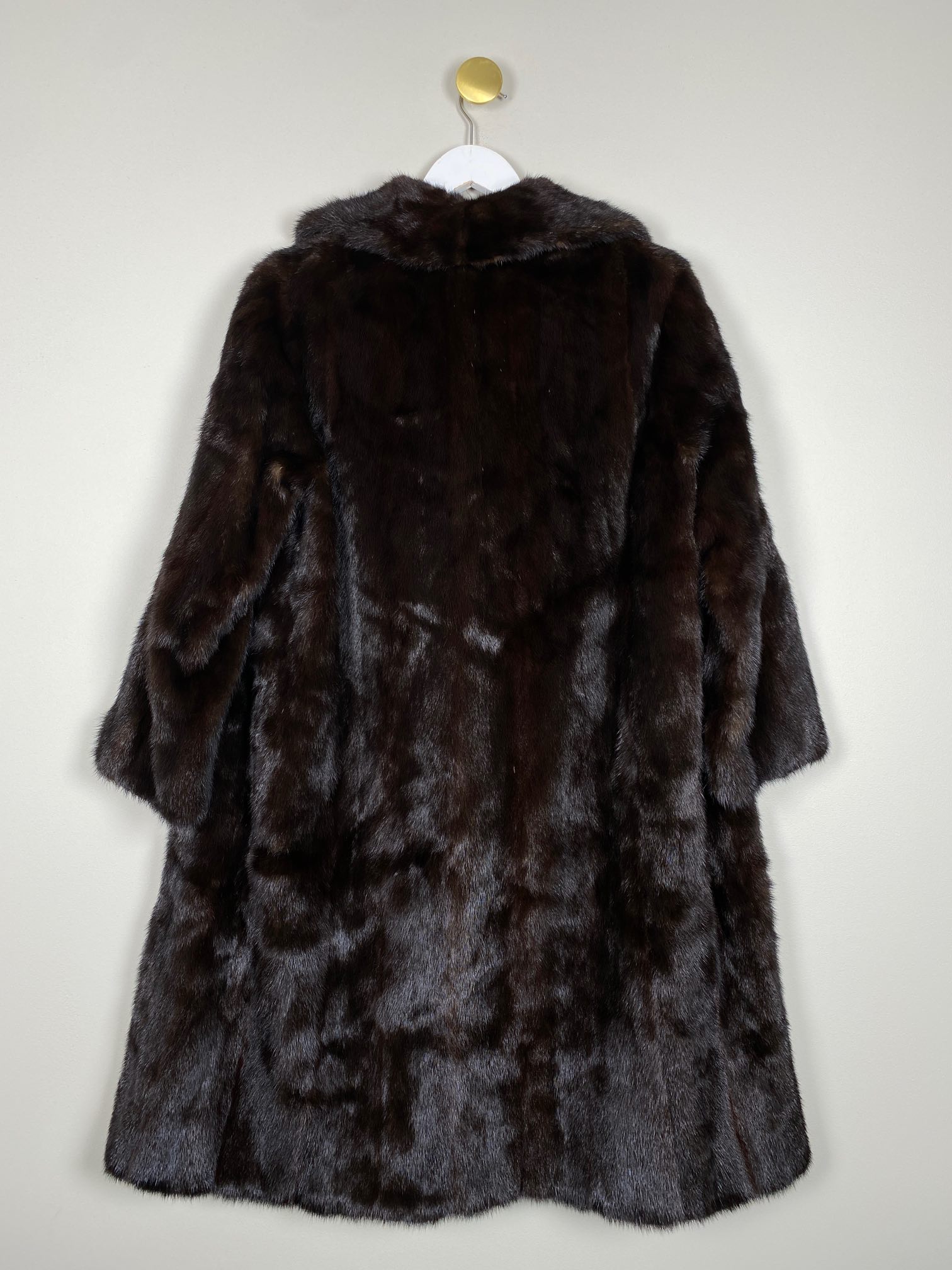 Mørkebrun minkpels str. L - Billede 3