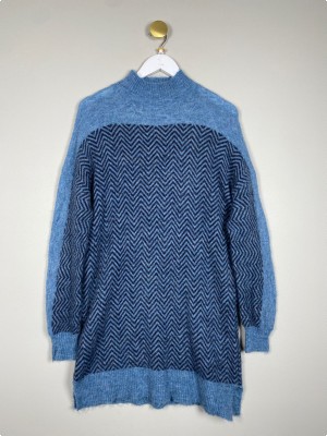 PBO str. S <br/> blå strikkjole