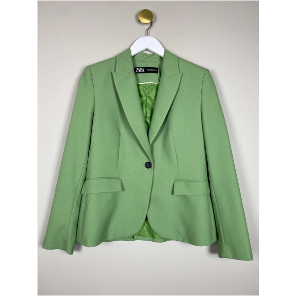 Zara str. 38 <br/b> grøn jakke
