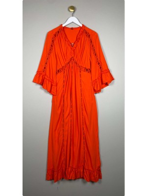 Gustav orange kjole str. s