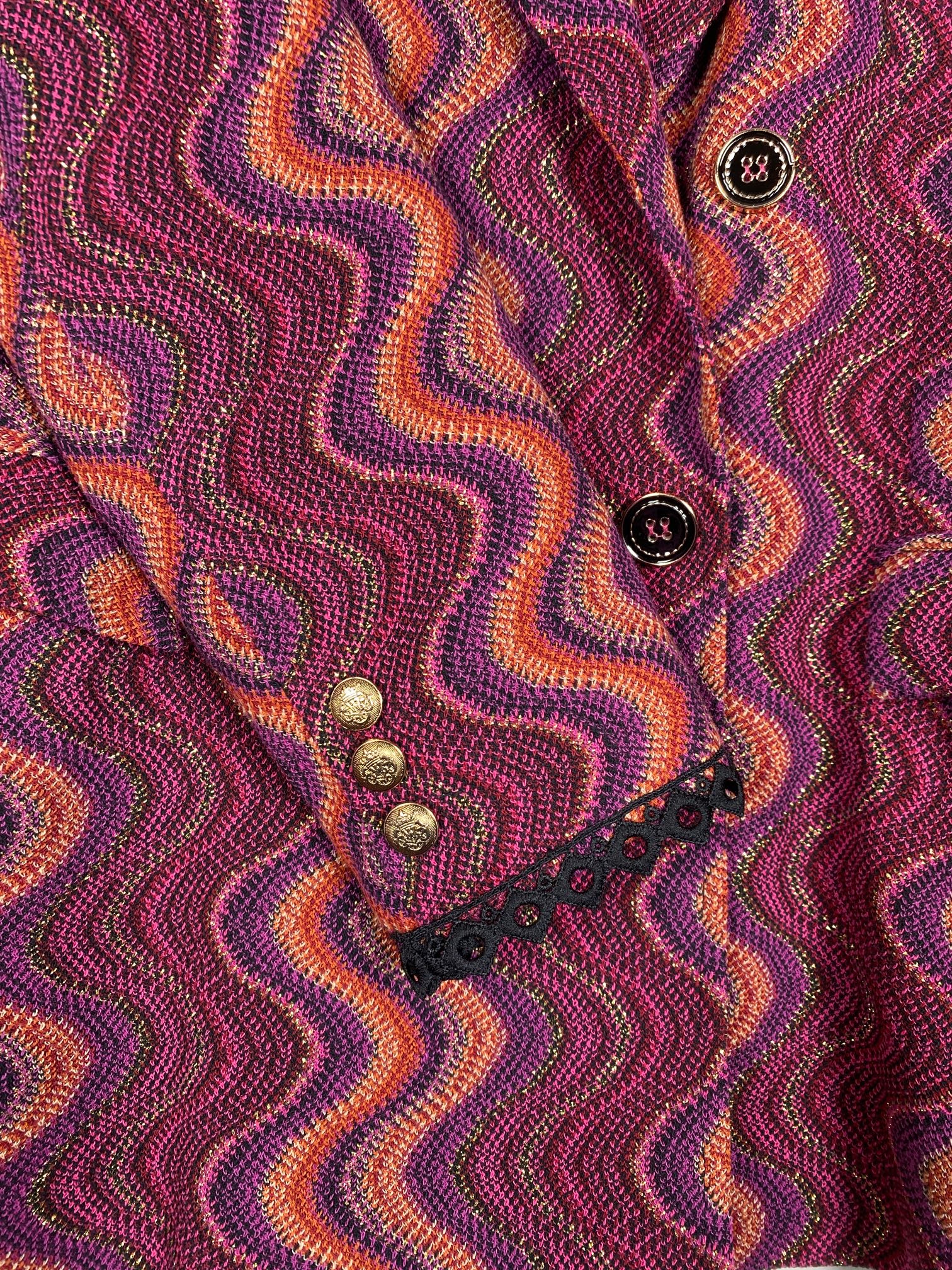 Pho Firenze str. M <br/b> mønstret blazer - Billede 2