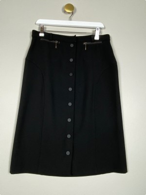 Armani Jeans str. 42 <br/> sort nederdel med knapper