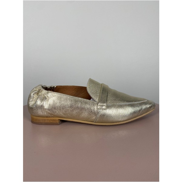 Shoedesign str. 39 <br/b> champagnefarvet sko