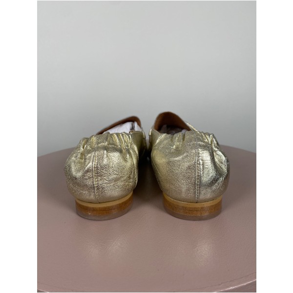 Shoedesign str. 39 <br/b> champagnefarvet sko - Billede 3
