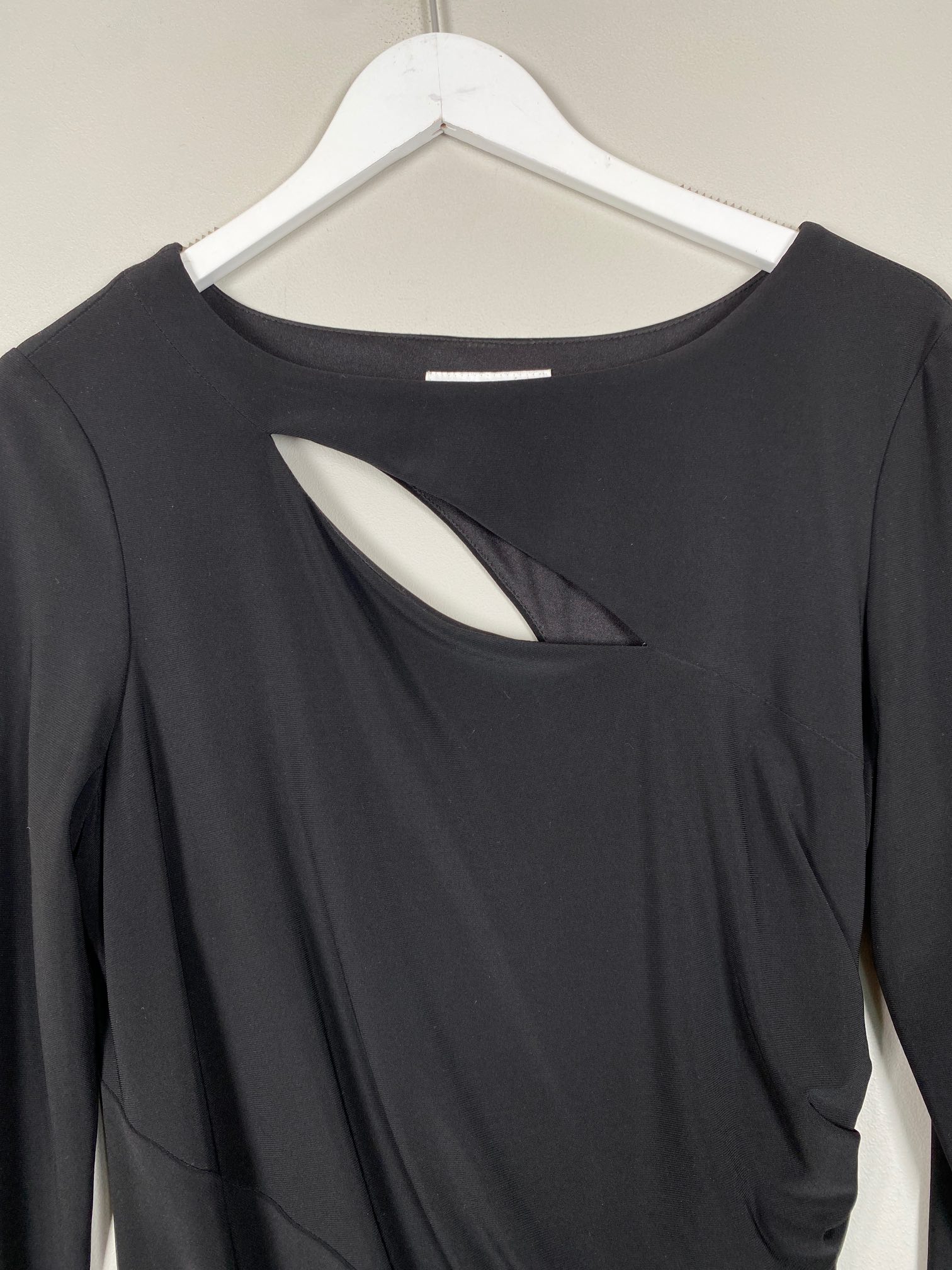 Joseph Ribkoff str. 40 <br/> sort kjole med drapering - Billede 2