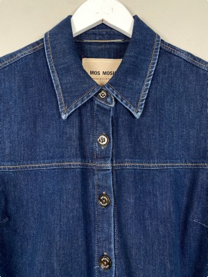 Mos Mosh str. M <br/> denimkjole med bindebånd