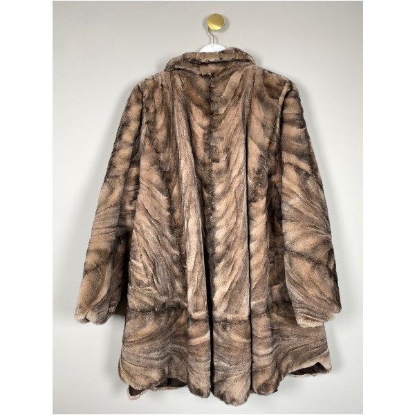 Minkpels str. M/L <br/> kortklippet i taupe farver - Billede 3