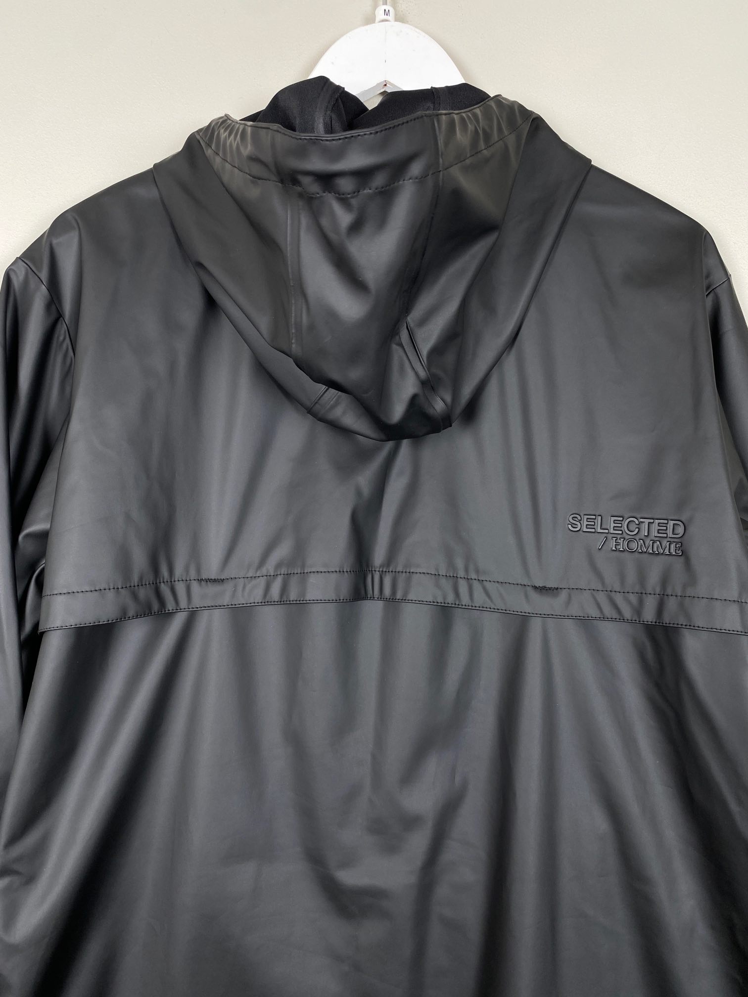 Selected str. M <br/b> sort regnjakke - Billede 3