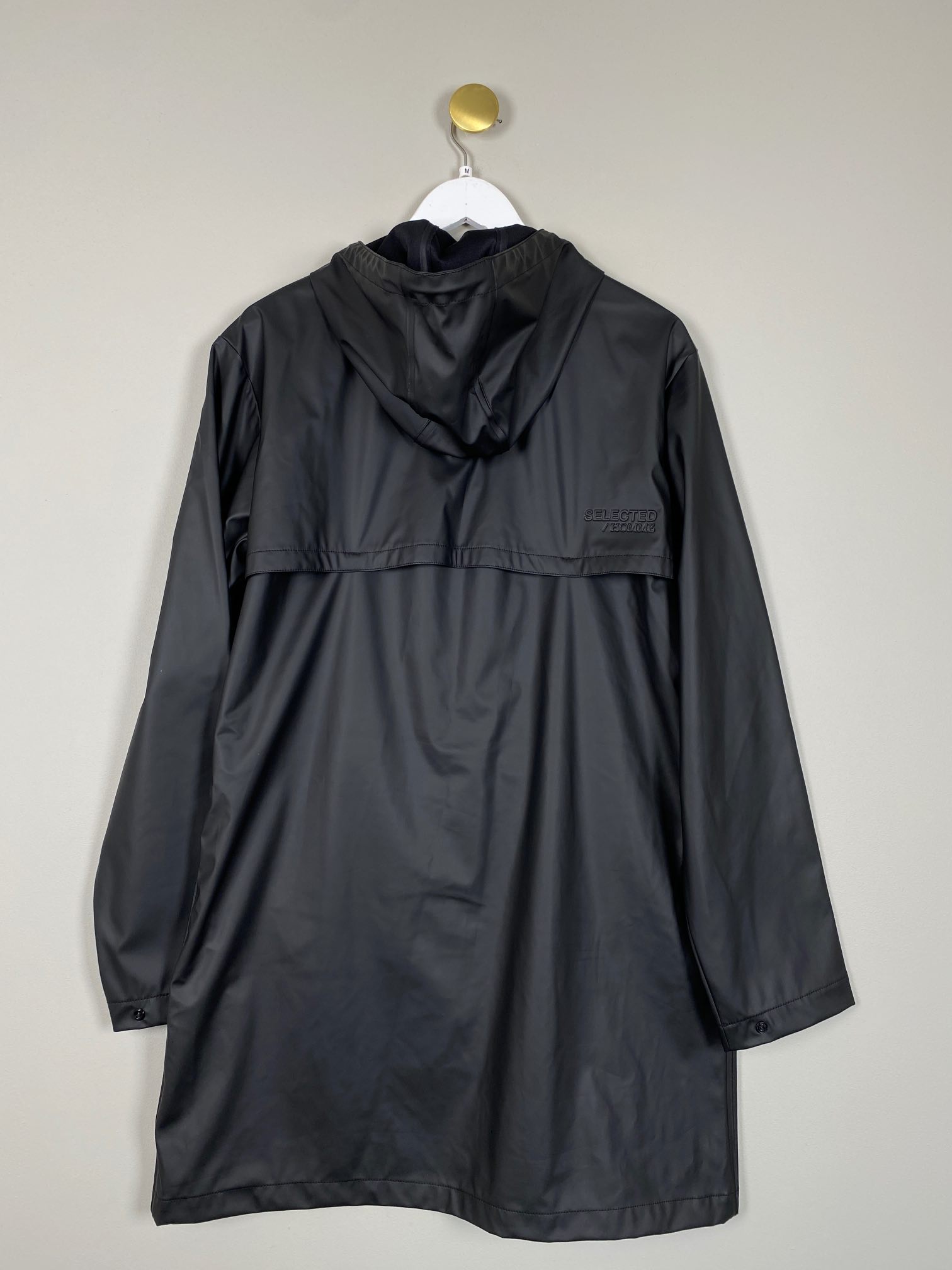 Selected str. M <br/b> sort regnjakke - Billede 4