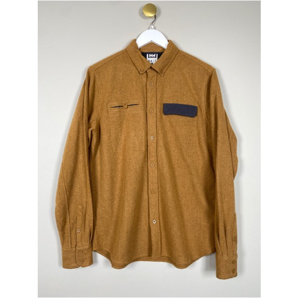 Helly Hansen <br/b> brun skjorte i uldblandning
