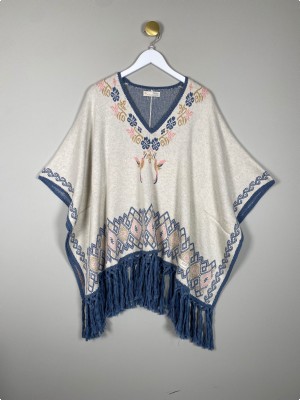 Odd Molly ONESIZE <br/b> lys mønstret poncho