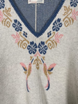 Odd Molly ONESIZE <br/b> lys mønstret poncho