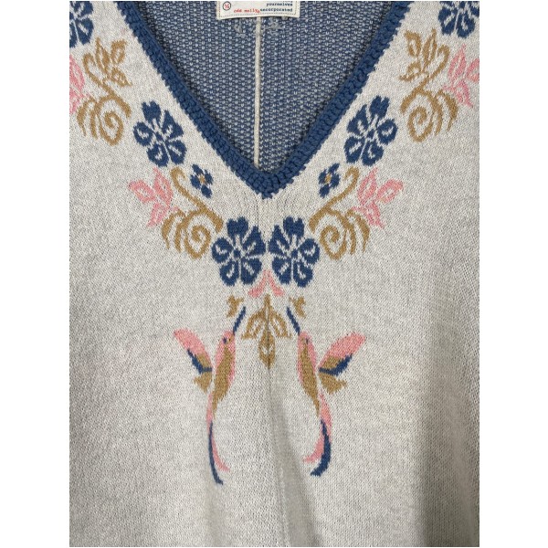 Odd Molly ONESIZE <br/b> lys mønstret poncho - Billede 2