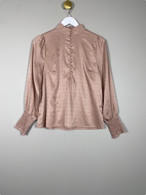 Co couture str. XS <br/b> rosaguld skjorte med fin knapdetalje
