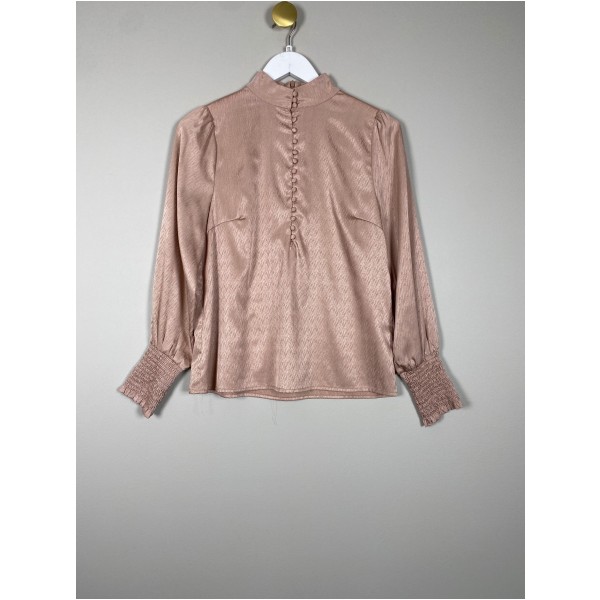 Co couture str. XS <br/b> rosaguld skjorte med fin knapdetalje