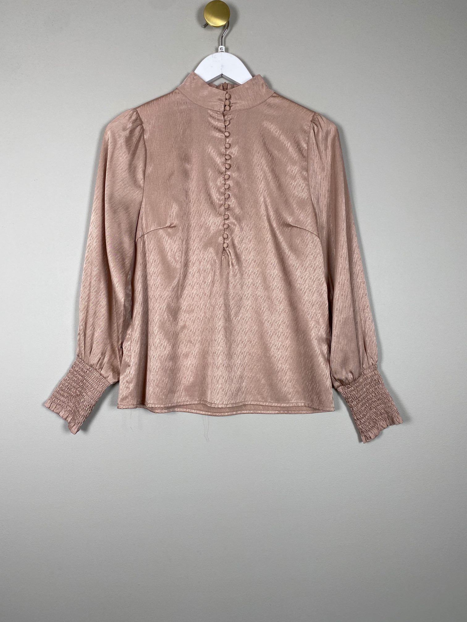 Co couture str. XS <br/b> rosaguld skjorte med fin knapdetalje