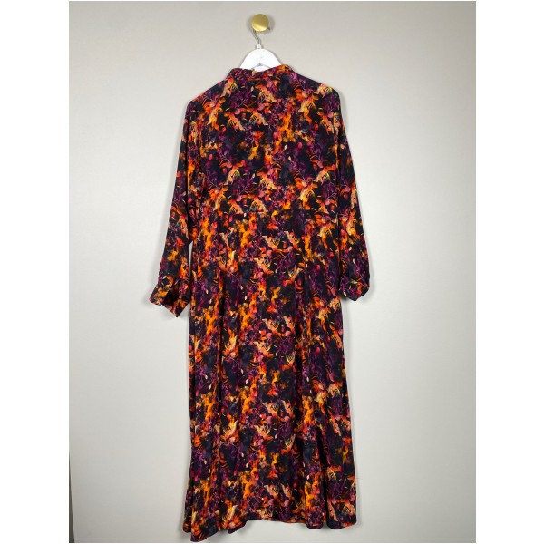 Peace Heart Joy str. S <br/b> blomstret lang kjole - Billede 2