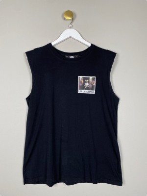 Karl Lagerfeld t-shirt med skulder puder