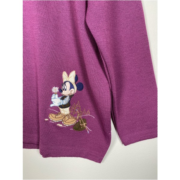 Donaldson lilla strik med mini mouse figur str. L - Billede 3