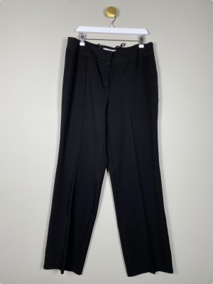 Steilmann str. 44 <br/>  sort elegant buks med bred linning og 2 knapper