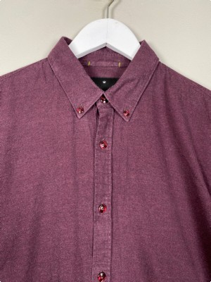 Junk de Luxe str. M <br/> bordeaux/lilla skjorte