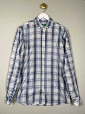 Storm str. M <br/> blåternet skjorte