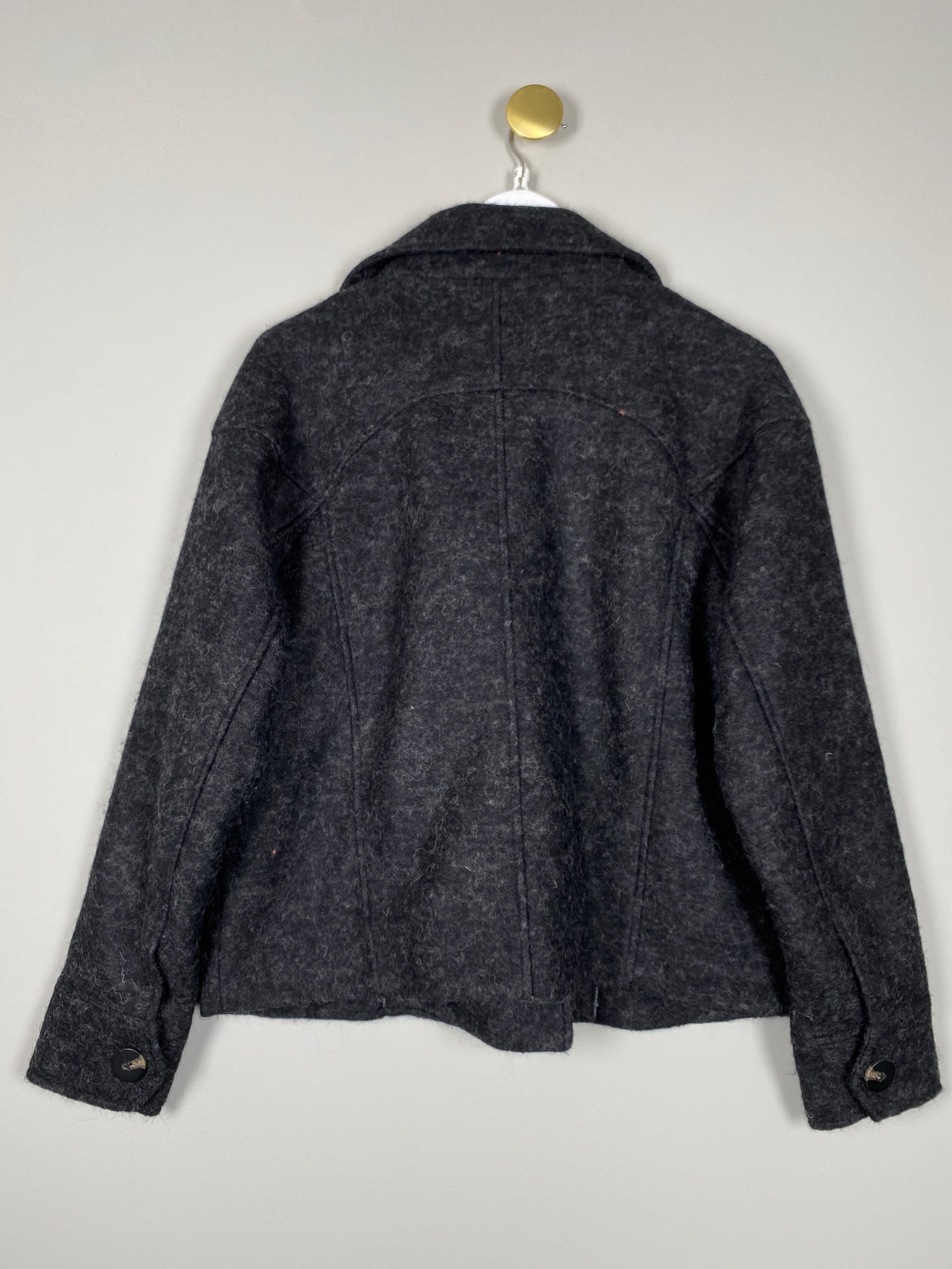 Copenhagen Muse str. S/M <br/> kort sort jakke med dobbeltradet knapper - Billede 3