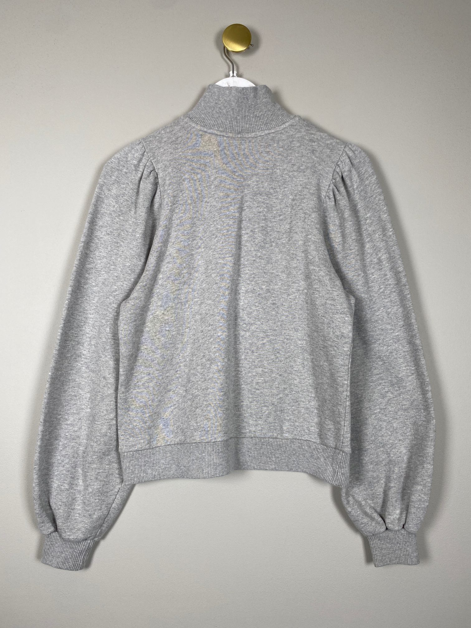 Gestuz str. XS <br/> grå sweatshirt med lynlås - Billede 3
