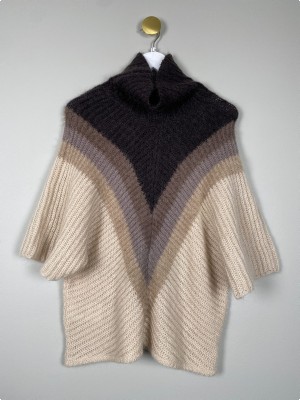 Gustav str. XS <br/> strik i brune nuancer