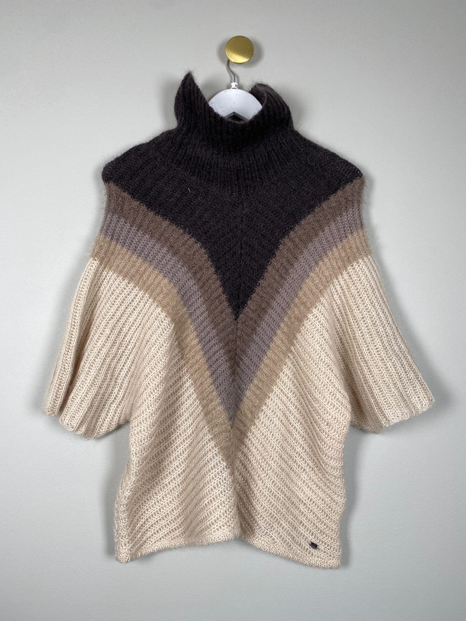 Gustav str. XS <br/> strik i brune nuancer - Billede 3