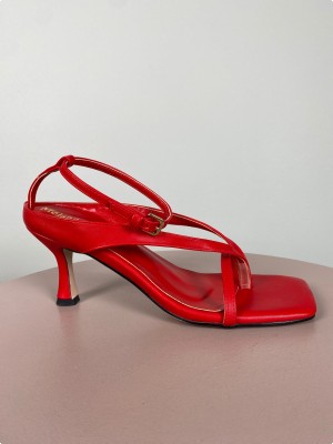 Melange de Luxe str. 38 <br/b> røde sandaler