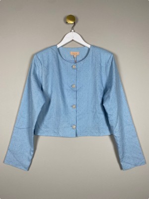 Buch Copenhagen str. M <br/> kort blå jakke med sten