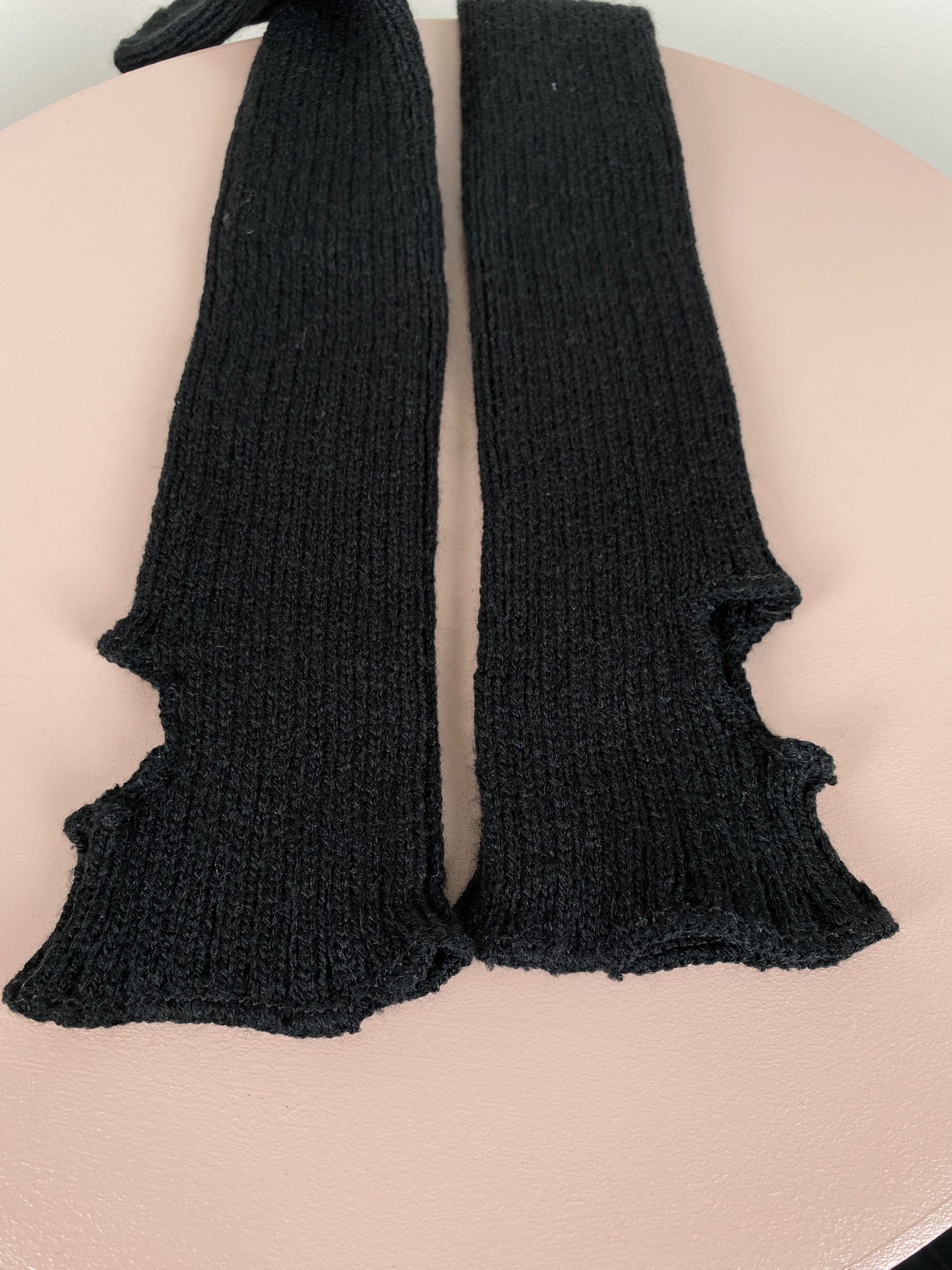 Pulsvarmer sort strik - Billede 3