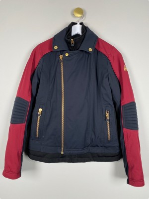 SOS Doll str. 36 <br/>  Skijakke sort bordeaux med guldknapper