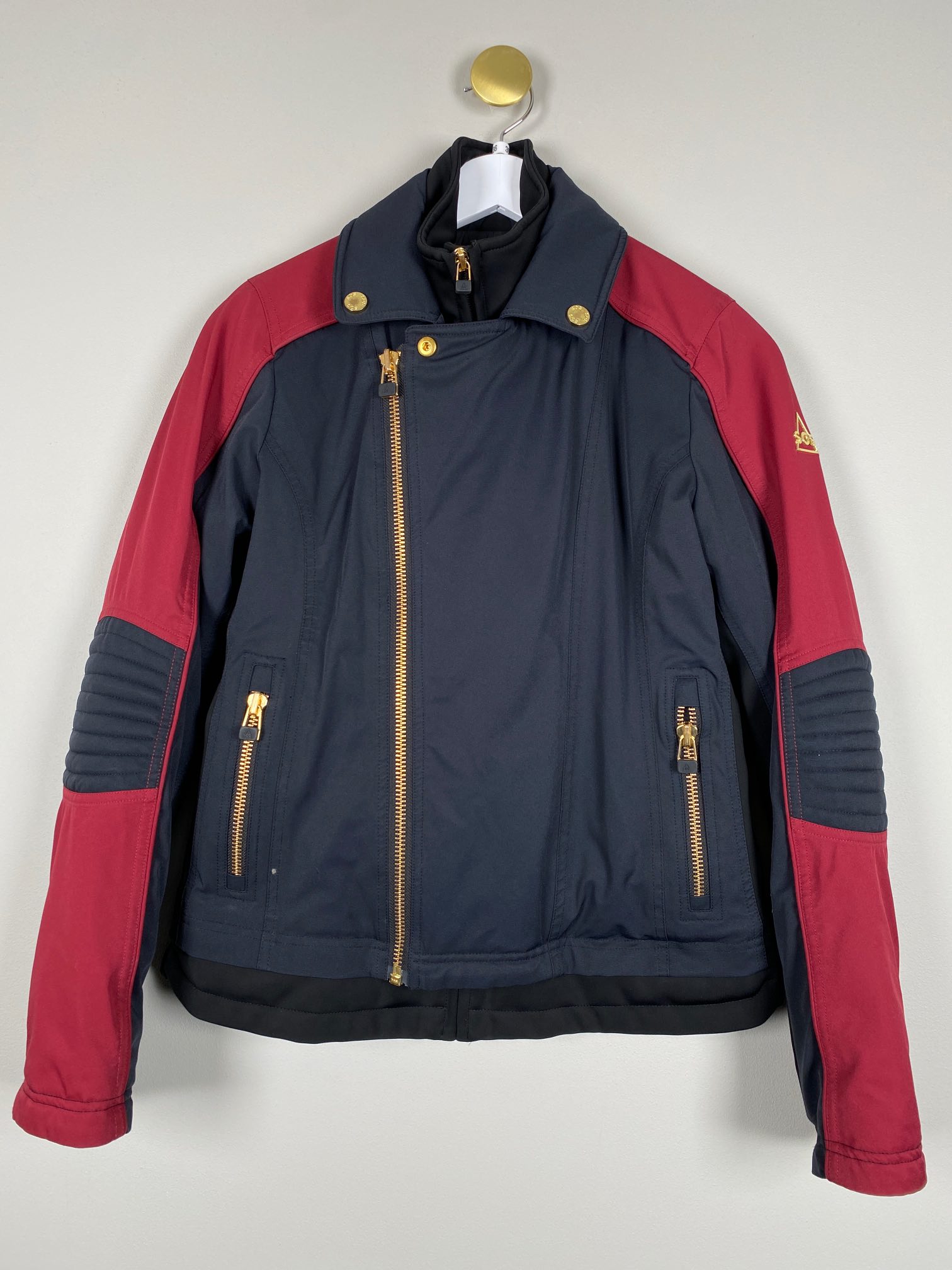 SOS Doll str. 38 <br/> Skibuks sort bordeaux med guldknapper - Billede 4