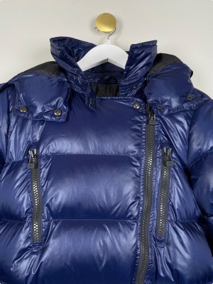 SOS str. 34 <br/> blå vinterjakke