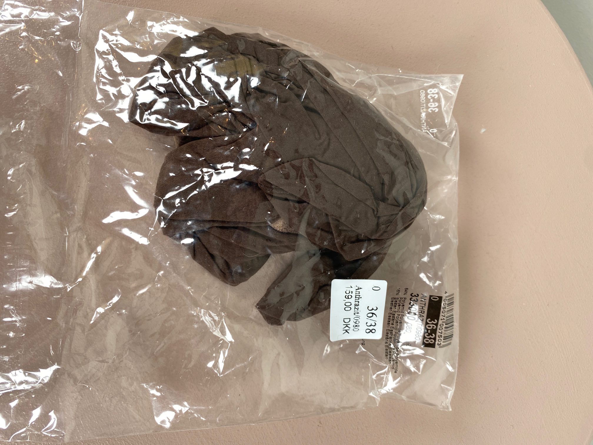 Nylon strømpebuks str. 38 Anthrazit - Billede 3